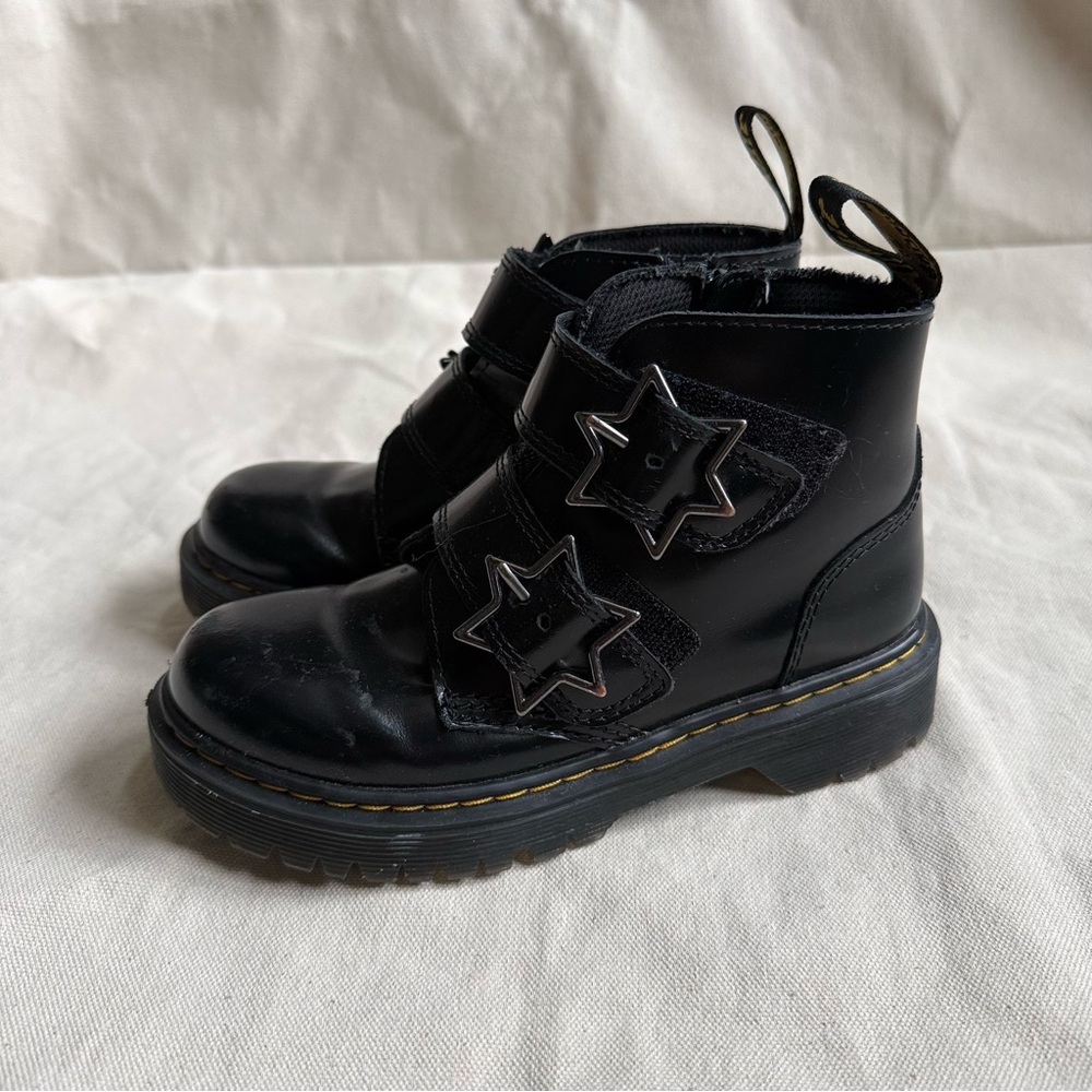 Dr. Martens Junior Devon Bex Black Leather Ankle Boots - Picture 5 of 7